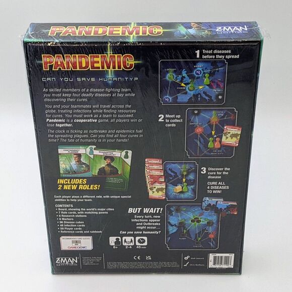 Pandemic Board Game Strategy Brand New Sealed Z Man 2013 8+ 2-4 Players - Picture 2 of 2